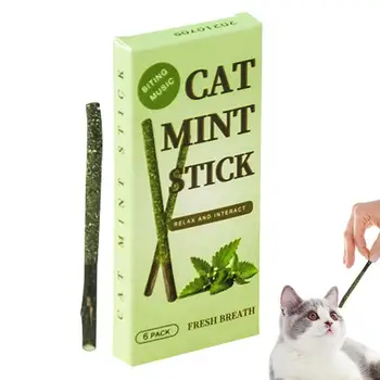 נפית החתולים Silvervine מקלות 6pcs Catmint Silvervine תערובת החתול ללעוס צעצועים עבור חתלתולים ניקוי שיניים חתלתול ניקוי אינטראקטיבי ללעוס.