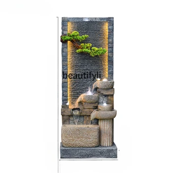 סיני קלאב פסטורליים Stonewashed מים וילון קיר מים קישוט קיר מסך מזרקת גן