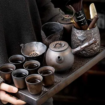 פורצלן קרמיקה שירות ערכת תה קומקום Infuser בועה Gaiwan ערכת תה יוקרה יצרנית סכו 