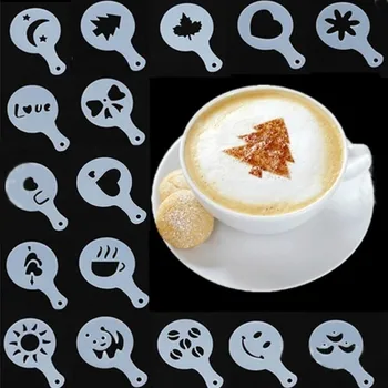 קפה קפוצ ' ינו לאטה אמנות סטנסיל לקשט קפה, כלי