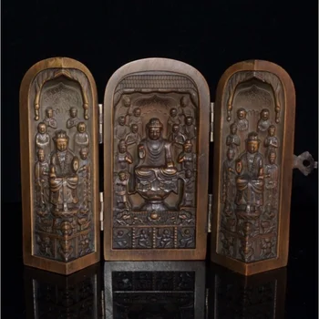 שאקיאמוני סיני שטיחים מקיר לקיר מעץ חתונה קישוט, פסל של האל בודהה תיבת