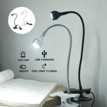 שימושי מנורת שולחן נייד בהירות גבוהה USB מופעל הצריכה נמוכה השולחן קליפ אור